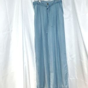 ANA Chambray Wide Leg Pant, Size 10